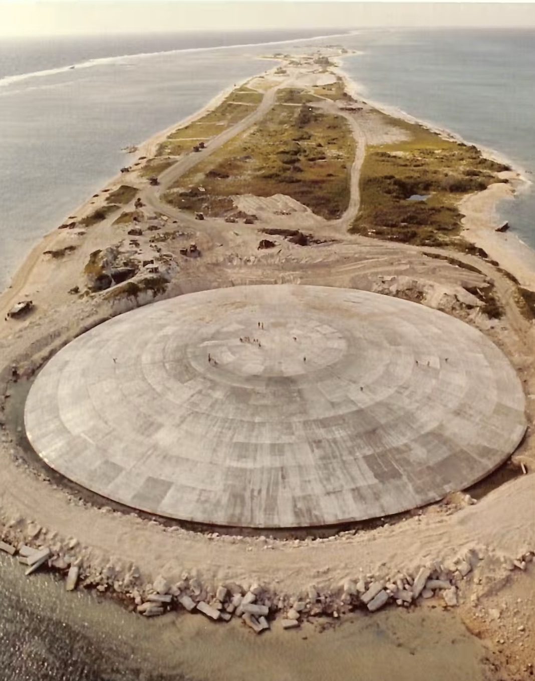 The Runit Dome leaking nuclear waste from US testing in the 1940s and 50s 